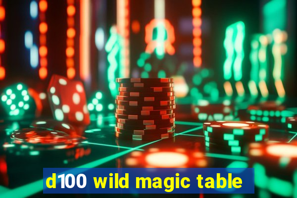 d100 wild magic table