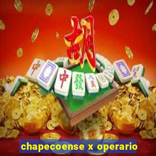 chapecoense x operario