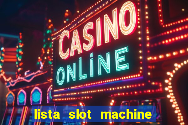 lista slot machine da bar