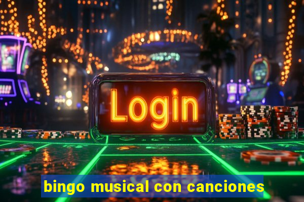 bingo musical con canciones