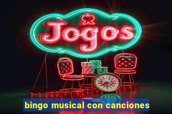 bingo musical con canciones