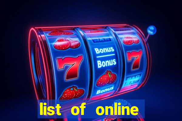 list of online slot sites