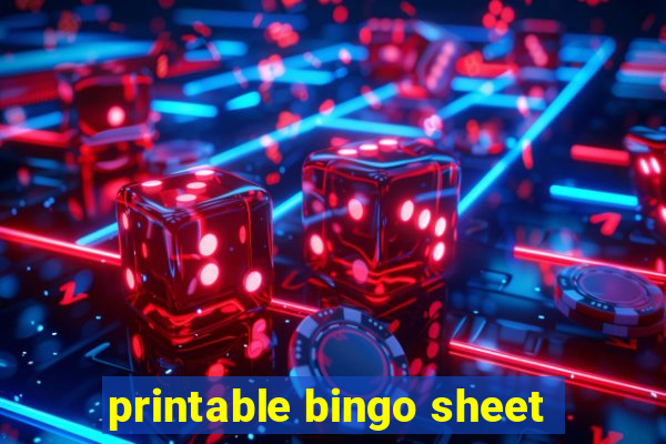 printable bingo sheet