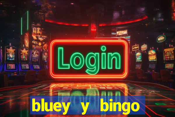 bluey y bingo bailando png