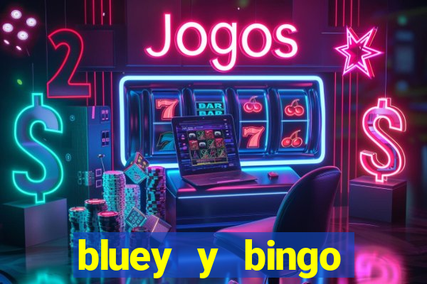 bluey y bingo bailando png