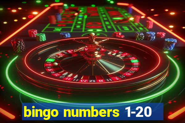 bingo numbers 1-20