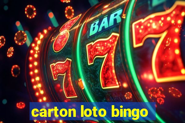 carton loto bingo