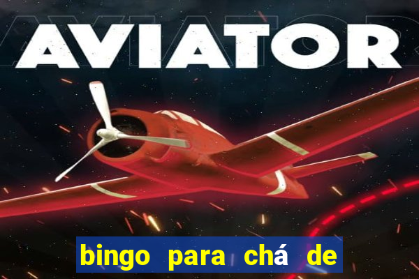 bingo para chá de bebê para imprimir grátis