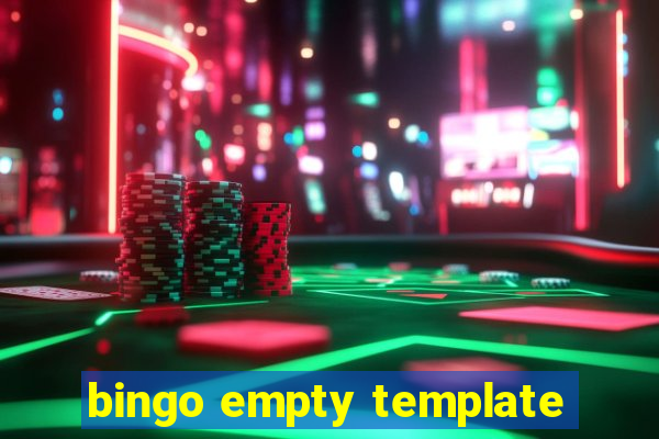 bingo empty template