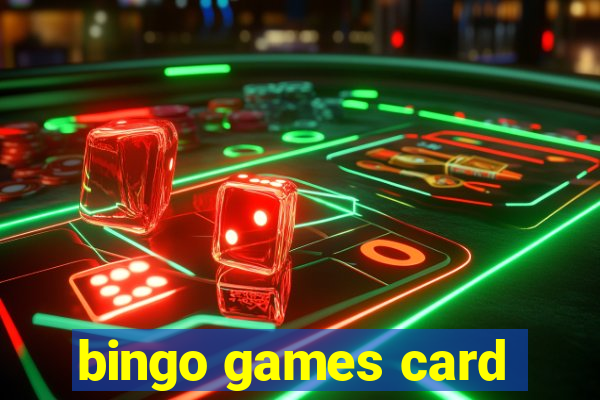 bingo games card