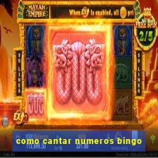 como cantar numeros bingo