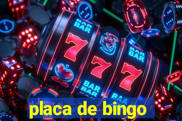 placa de bingo