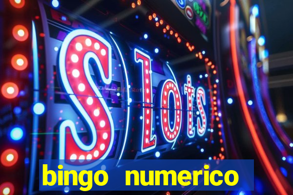 bingo numerico educa??o infantil