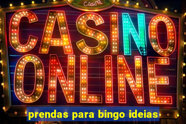 prendas para bingo ideias