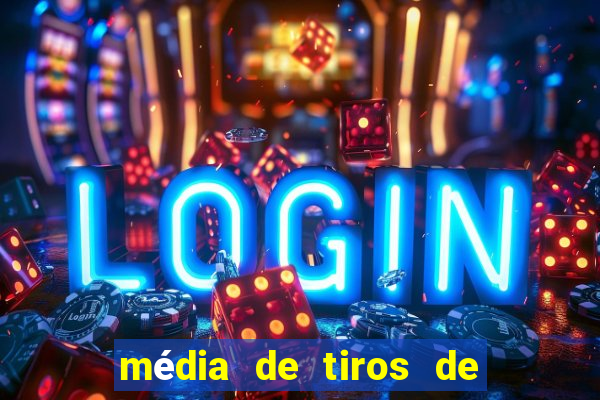 média de tiros de meta por jogo