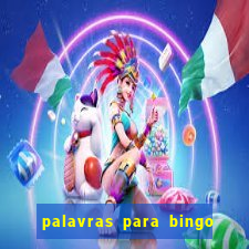 palavras para bingo cha de bebe