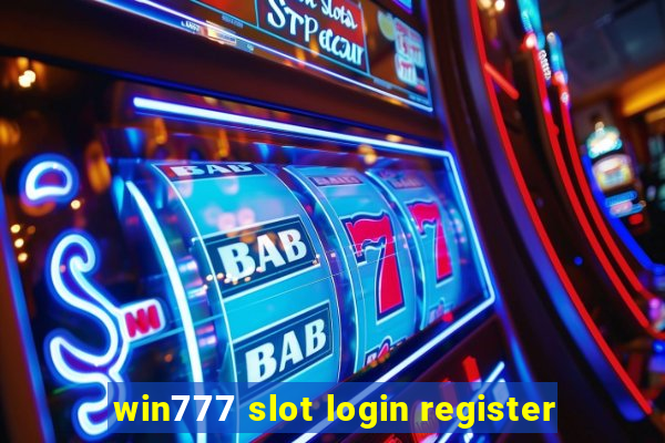 win777 slot login register