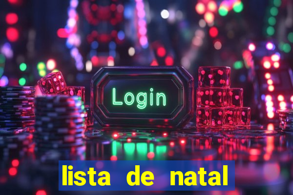 lista de natal para imprimir