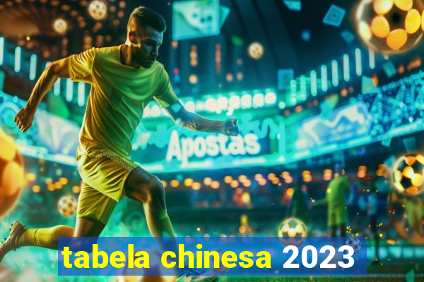 tabela chinesa 2023