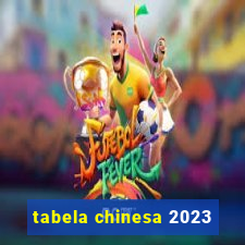 tabela chinesa 2023