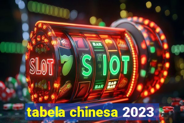 tabela chinesa 2023