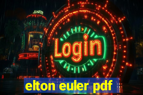 elton euler pdf