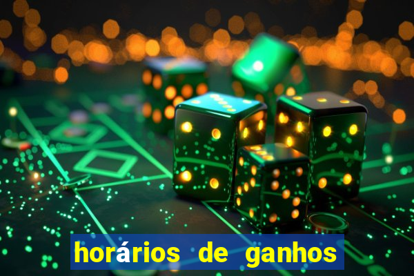 horários de ganhos no fortune tiger