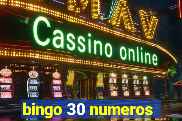 bingo 30 numeros