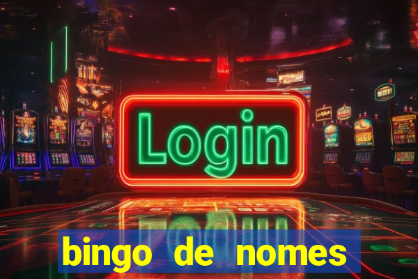 bingo de nomes educa??o infantil