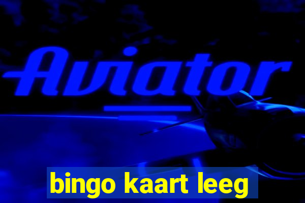 bingo kaart leeg