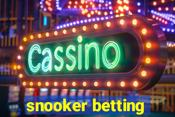 snooker betting