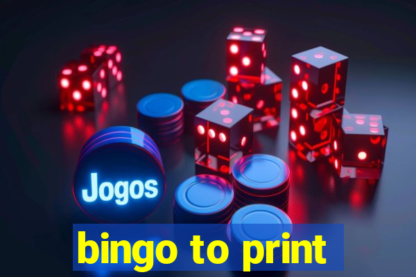 bingo to print