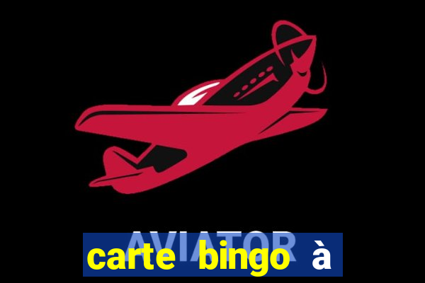 carte bingo à imprimer gratuit