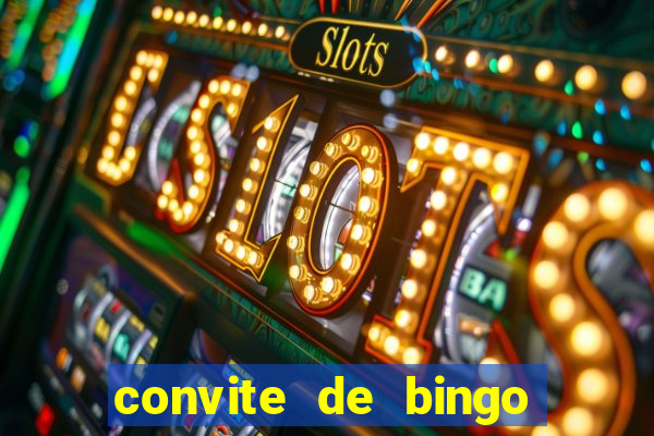 convite de bingo para editar