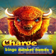 bingo number names