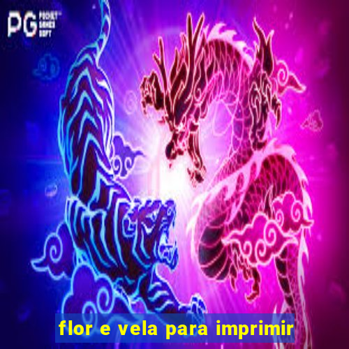 flor e vela para imprimir