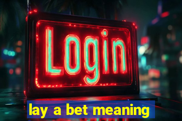 lay a bet meaning