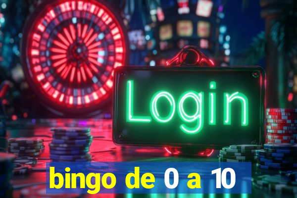 bingo de 0 a 10