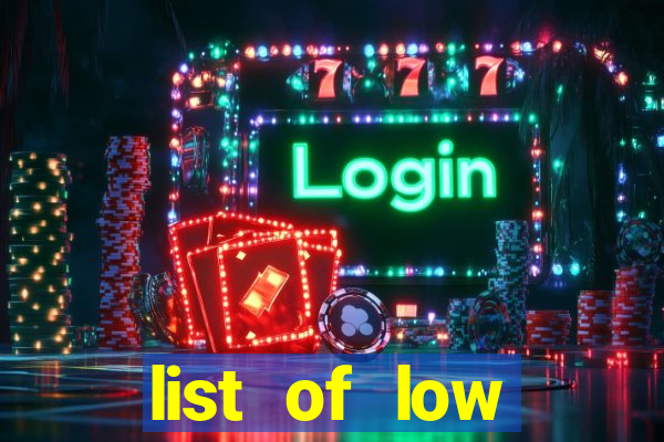 list of low variance slot machines