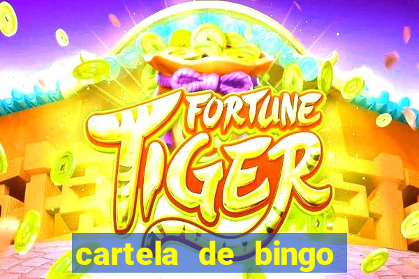 cartela de bingo cha de panela