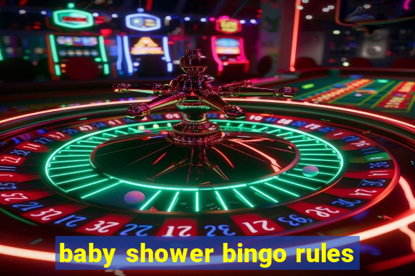 baby shower bingo rules