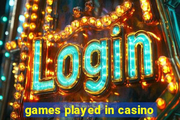 games played in casino