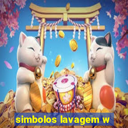 simbolos lavagem w