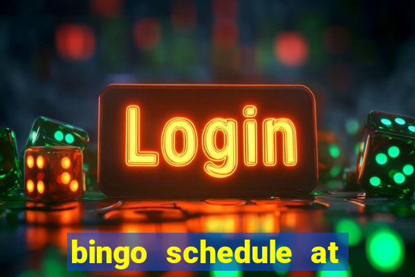 bingo schedule at mohegan sun