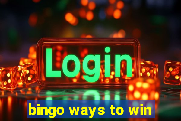 bingo ways to win