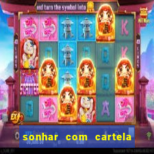 sonhar com cartela de bingo