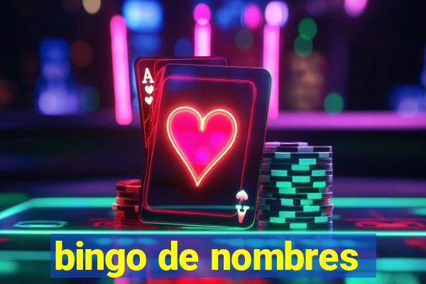 bingo de nombres