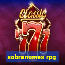 sobrenomes rpg