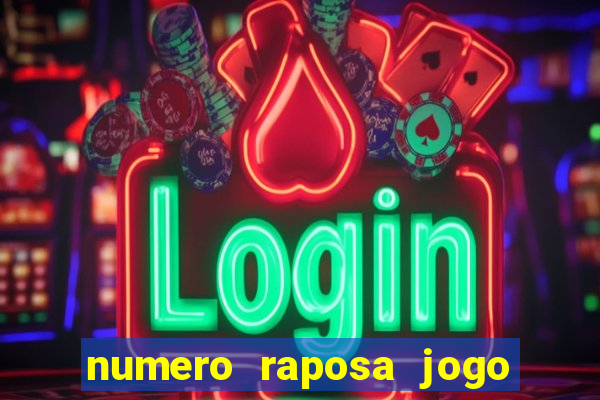 numero raposa jogo do bicho