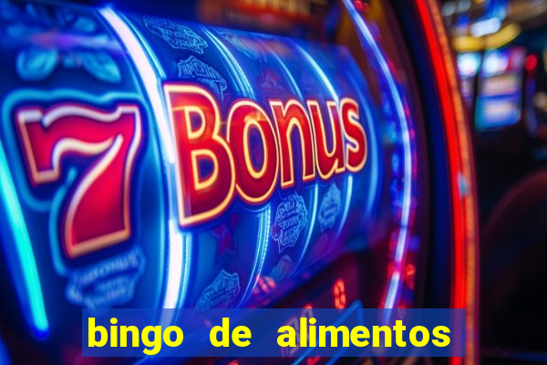 bingo de alimentos saludables para imprimir